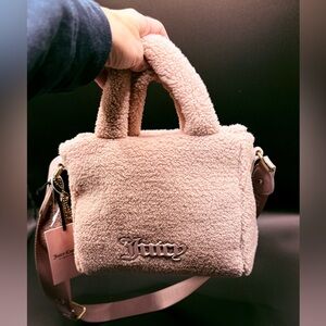 Juicy Couture Sherpa Pink Mini Tote W/ crossbody Strap NWT